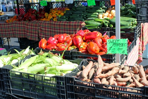 farmers' market produce
