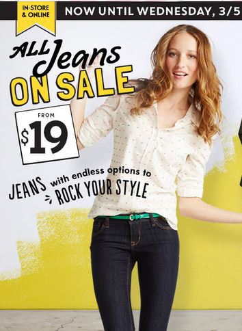 old navy jeans sale $19
