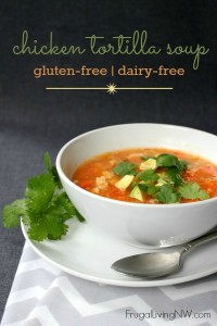 The best chicken tortilla soup recipe (gluten-free, dairy-free) -- Easy meal to make your grocery dollars stretch plus it's the perfect recipe to serve guests with food intolerances.