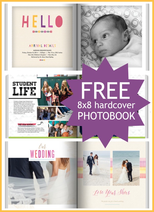 Get a FREE Personalized 8x8 Hardcover Photobook from Shutterfly -- just pay for shipping (less than $10)!