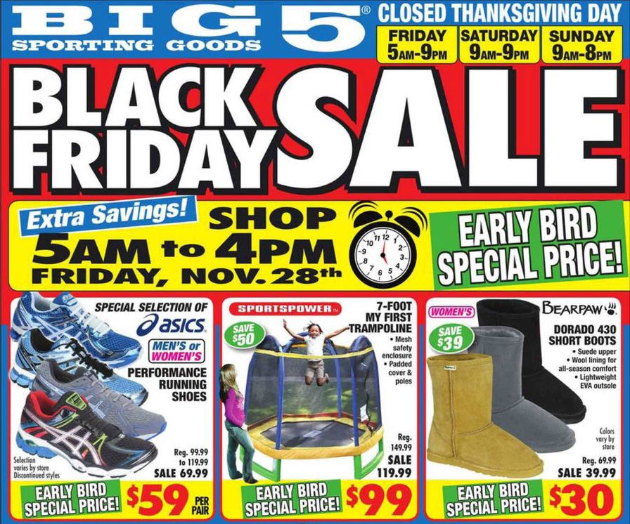 BIG 5 Sporting Goods Black Friday Ad 2014 - Frugal Living NW