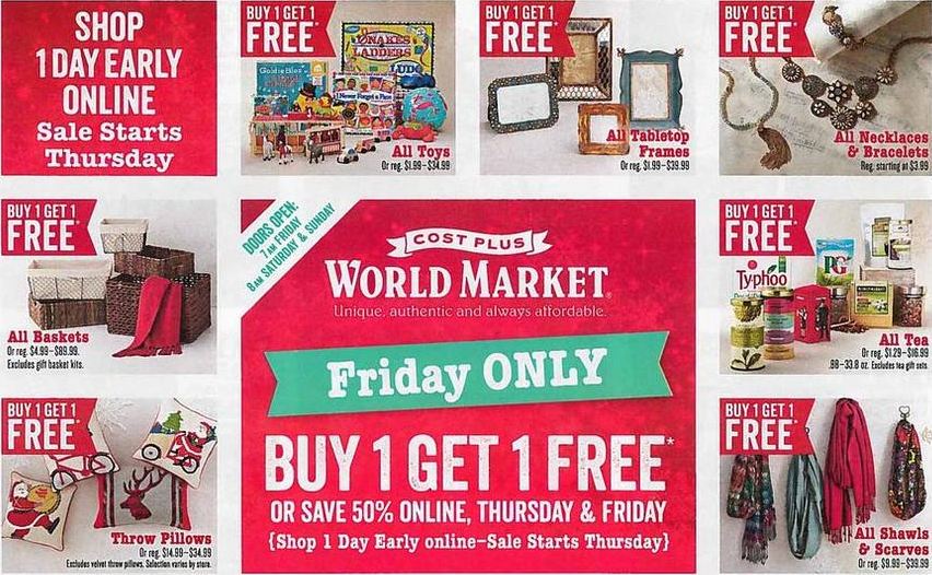 Cost Plus World Market Black Friday Ad 2014 - Frugal Living NW