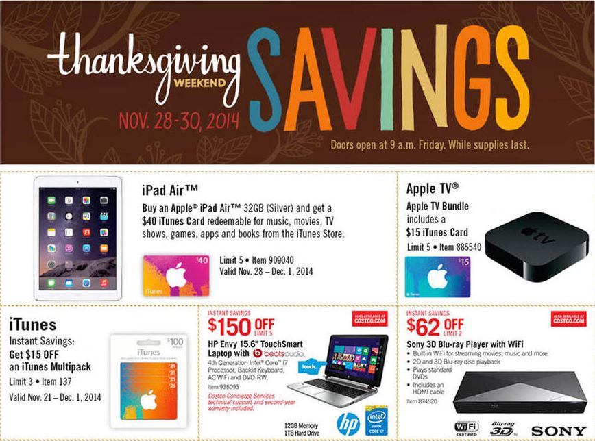 Costco Black Friday Ad 2014 - Frugal Living NW