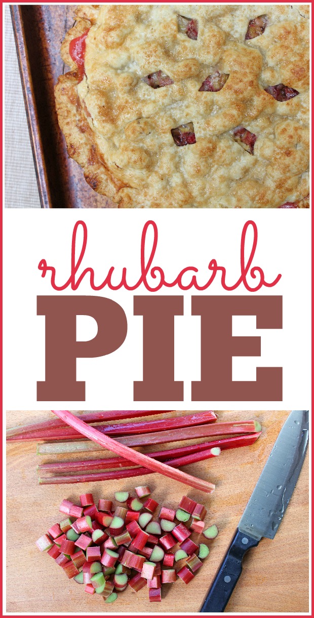 Fresh Rhubarb Pie recipe -- This is a simple way to enjoy fresh rhubarb!