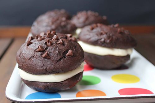 Classic Whoopie Pies with Coconut Cream Cheese Frosting