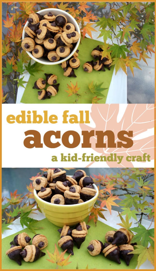 How to make acorn cookies - A great craft for kids for the fall or Thanksgiving!