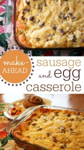 Make-Ahead Sausage & Egg Casserole: Easy brunch meal you can make the night before!