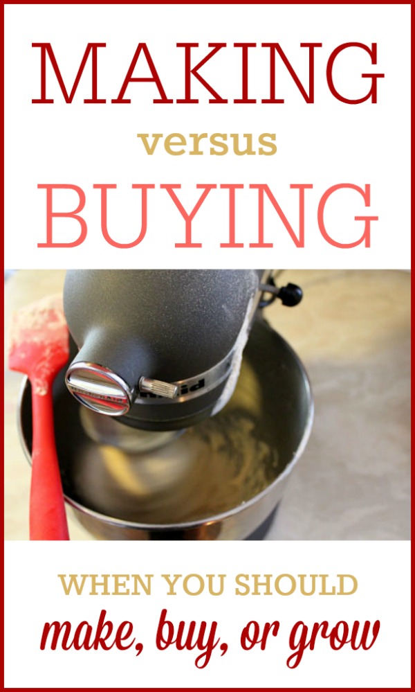 Making vs. Buying: When you should make, buy, or grow your food. 