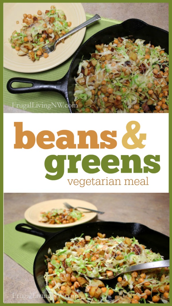 Beans and Greens Vegetarian Meal: An easy and economical vegetarian meal!