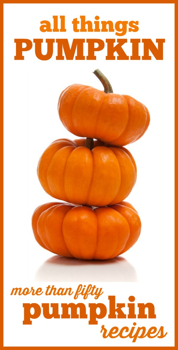 All Things Pumpkin: Over 50 pumpkin recipes! Dinner, snacks, desserts and everyting in between!