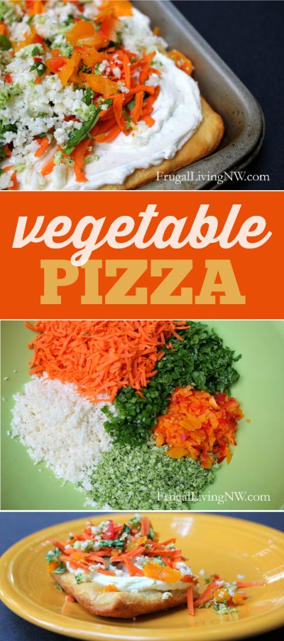 Easy Vegetable Pizza using refrigerated crescent rolls