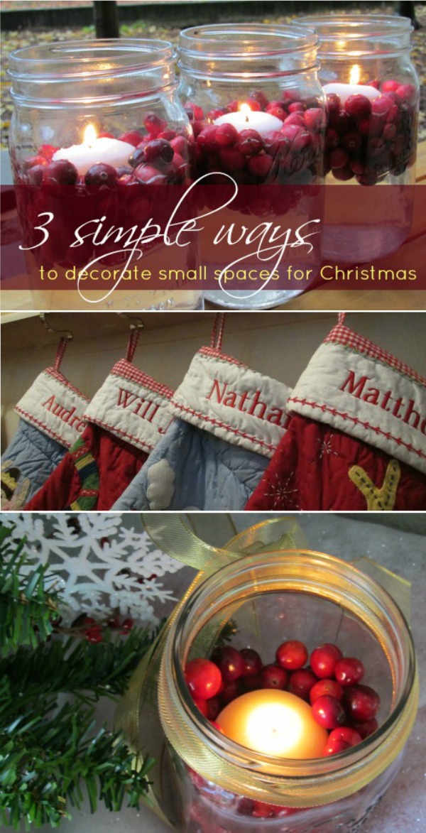 3 simple ways to decorate small spaces for Christmas