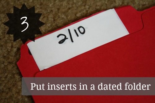 Put Inserts in a Dated Folder