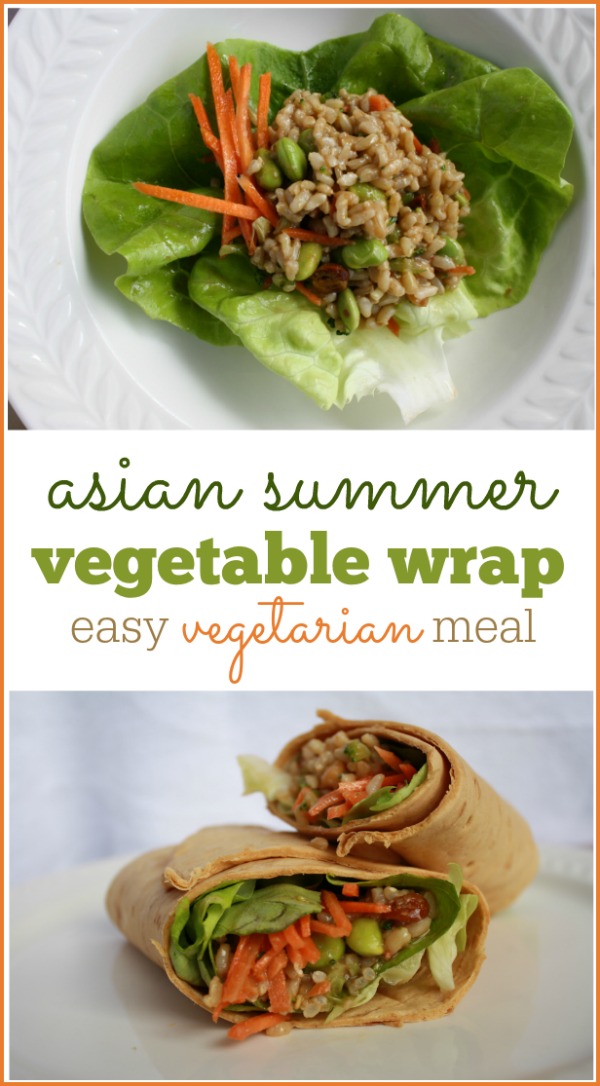 Asian Summer Vegetable Wraps: Simple vegetarian lunch or snack. Low-calorie and Weight Watchers friendly!