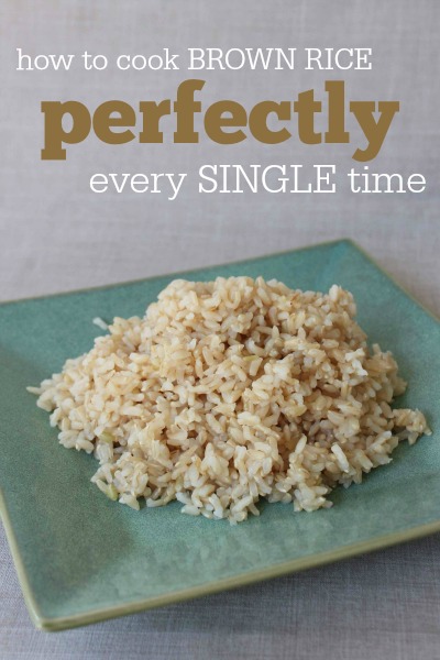 How to cook brown rice perfectly every single time -- totally foolproof instructions!
