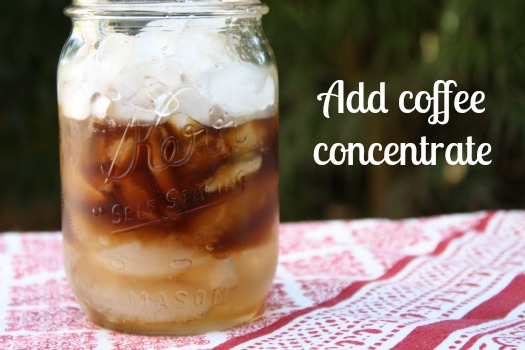 iced latte coffee concentrate