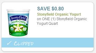 Stoneyfield yogurt coupon