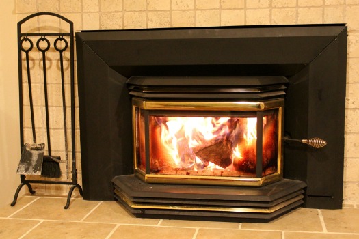 installed wood stove