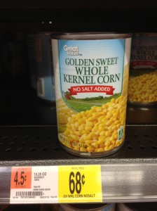 Canned Corn price
