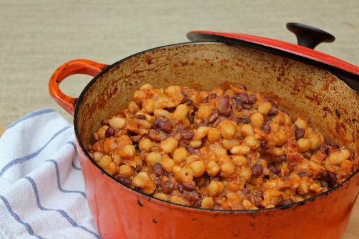 homemade Maple and bacon baked beans