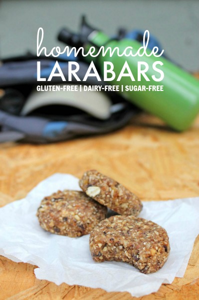 Homemade Larabar Recipe: How to make Larabars from scratch at home! All ingredients are gluten-free, dairy-free, and sugar-free, though you're welcome to use real chocolate chips if you'd like :).