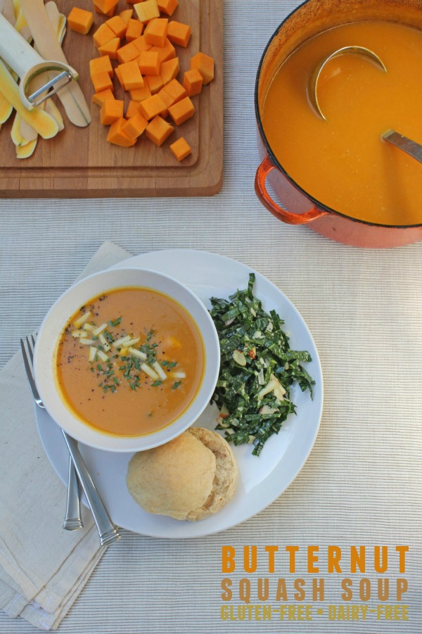 Butternut Squash Soup -- A simple and delicious gluten-free, dairy-free soup!