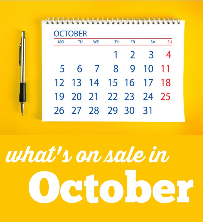 What's on sale in October? Check out all the best deals you can snag during the month of October.
