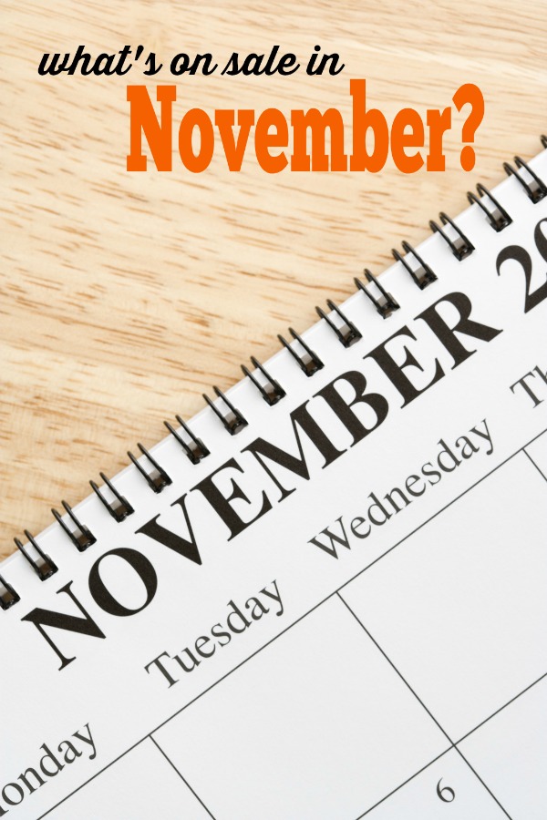 What's on sale in November?