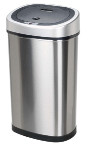 Nine Stars DZT-50-9 Infrared Touchless Stainless Steel Trash Can, 13.2-Gallon