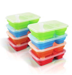 Premium Happy Lunch Boxes with Spoon and Fork Set of 8