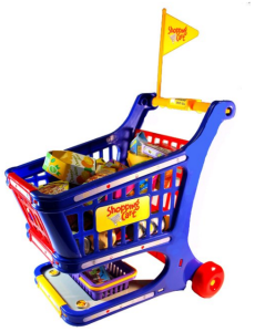 Shopping Cart Play Set with play food