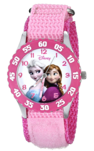 Disney Kids' Frozen Snow Queen Watch with Pink Nylon Band