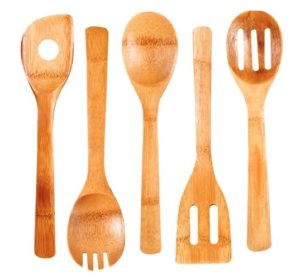 Cook N Home 5-Piece Bamboo Kitchen Tool Set