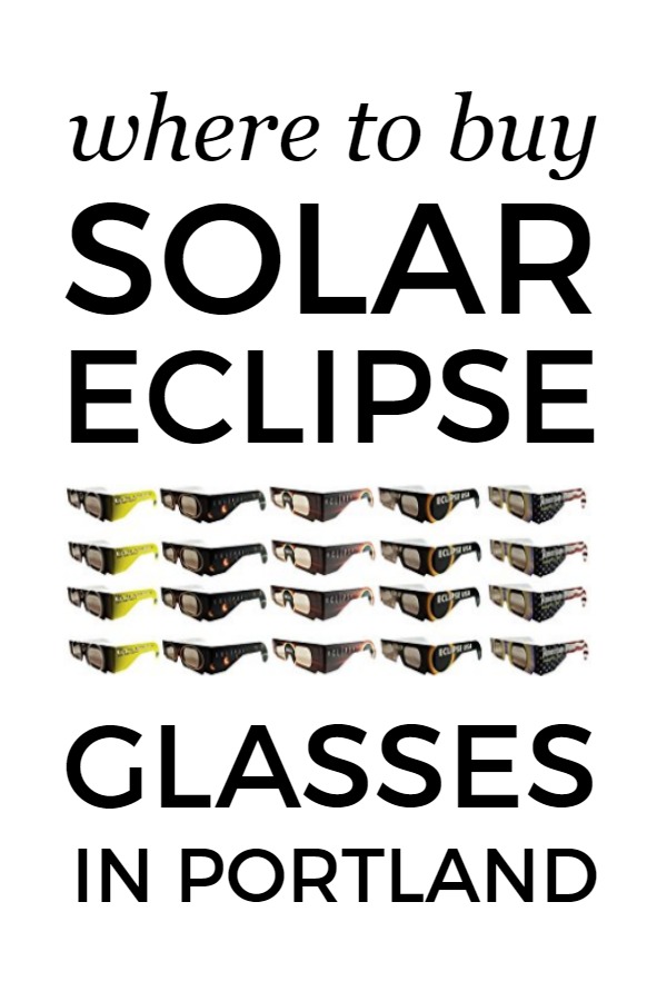 Where to buy solar eclipse viewing glasses in Portland, Oregon and surrounding areas.