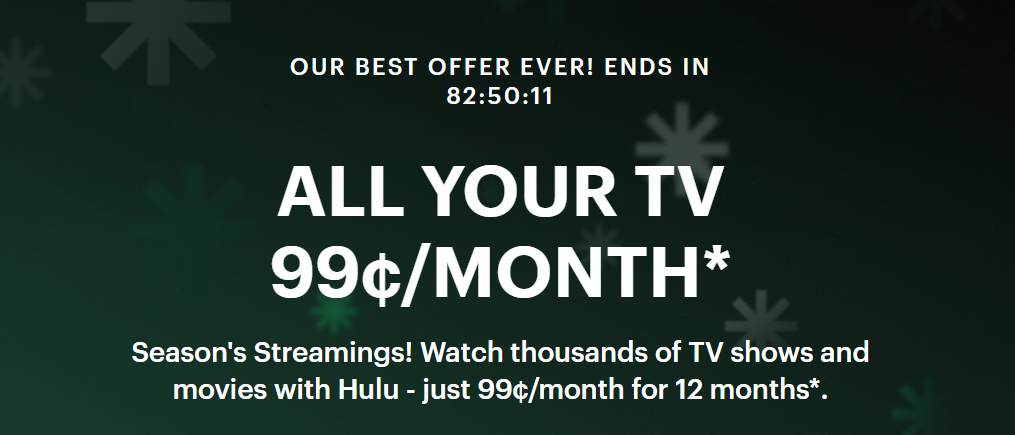 Hulu Plus for 99¢ per month (BLACK FRIDAY DEAL) - Frugal ...