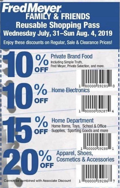 Fred Meyer Friends \u0026 Family Pass Coupon 