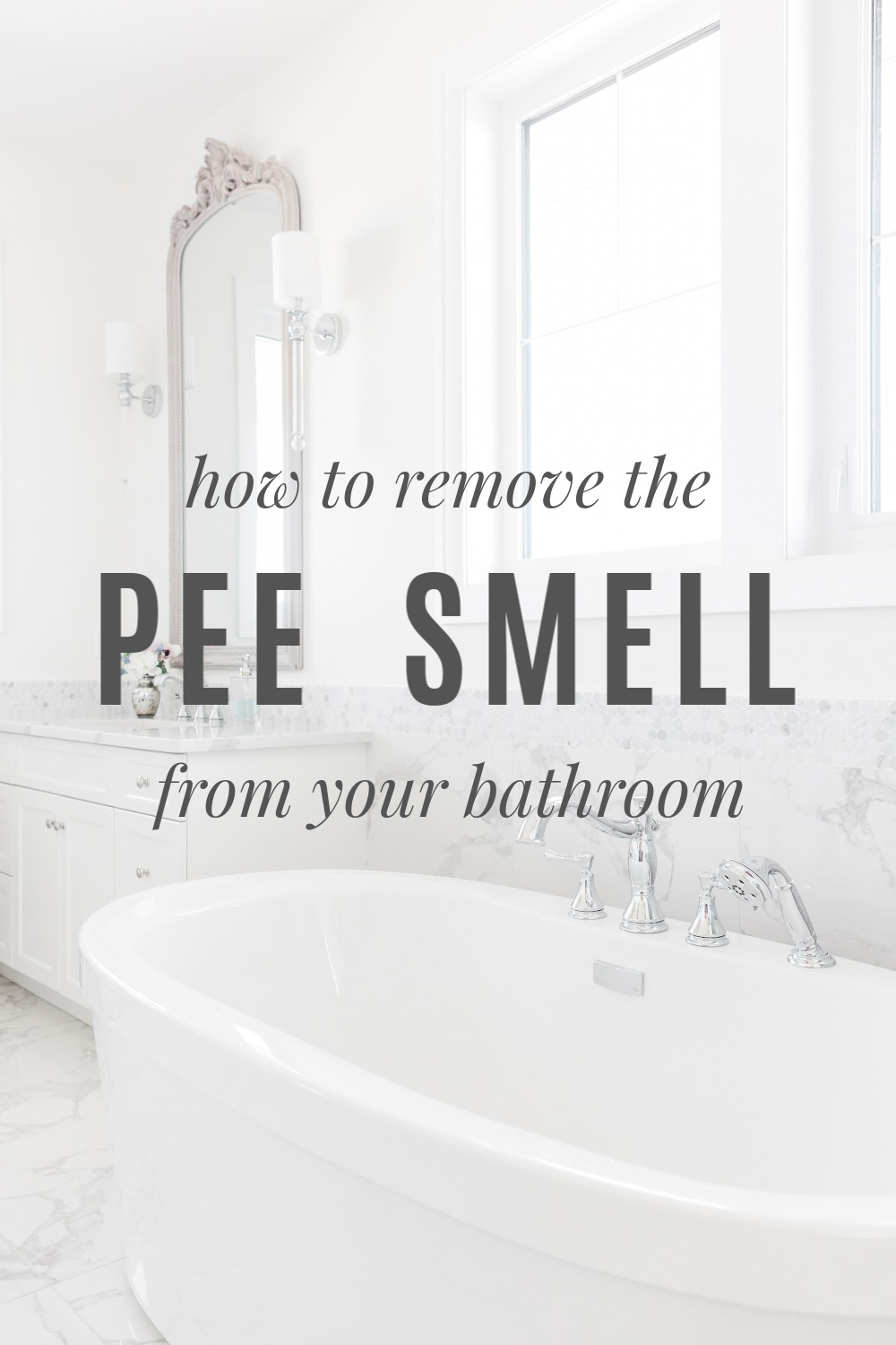 remove pee smell bathroom