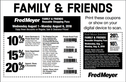 arrepentirse Embotellamiento fusible Fred Meyer Friends & Family Pass coupon: CRAZY deals on cereal, lunch  boxes, games and school supplies (end 8/5) - Frugal Living NW